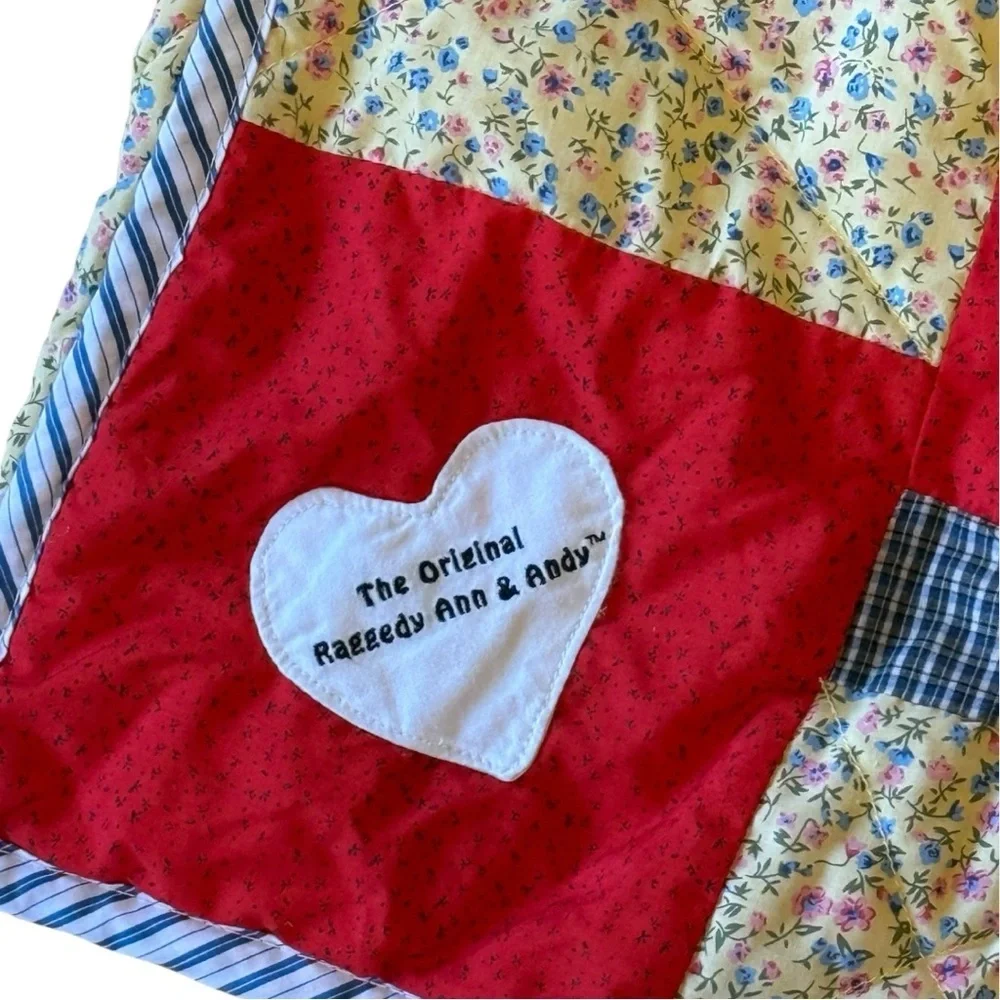Vintage Raggedy Ann & Andy Quilt Blanket Applause Licensed 80s 90s Collectible